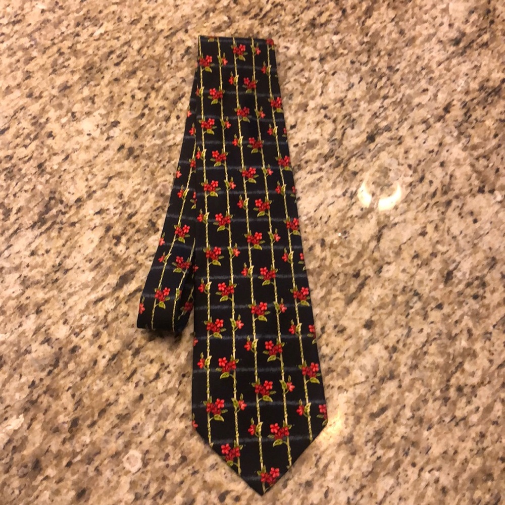 NWOT Lancetti Milano Floral Tie Sz OS